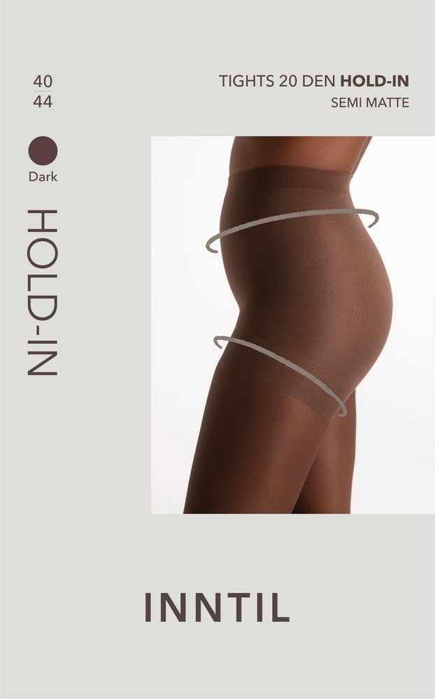 Inntil Strømpebukse Hold-In 20 DEN Mørk, str. 40-44, semi-matt