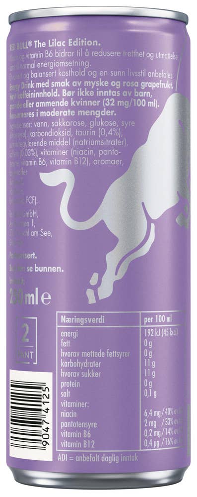 Red Bull Lilac Edition Myske- og grapefruktsmak