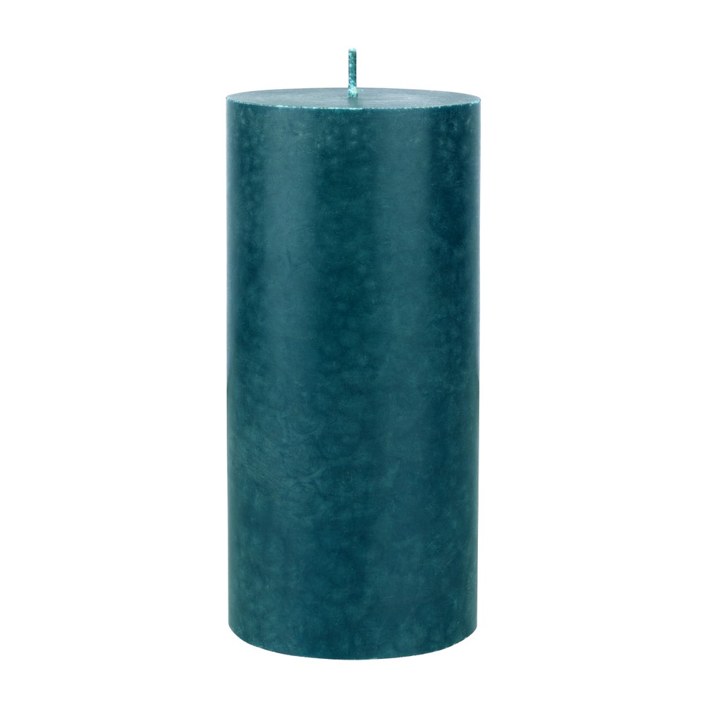 Duni Kubbelys Ocean Teal 100% stearin, 15x7cm