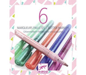 Sprell Tusjer med glitter 6stk