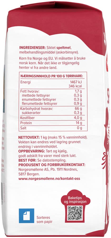 Møllerens Siktet speltmel