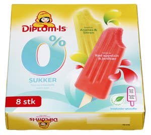 Diplom-is Ispinne 0% sukker 8 stk