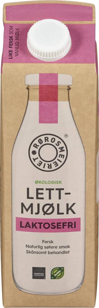 Rørosmeieriet Økologisk laktosefri lettmjølk 1,2% fett