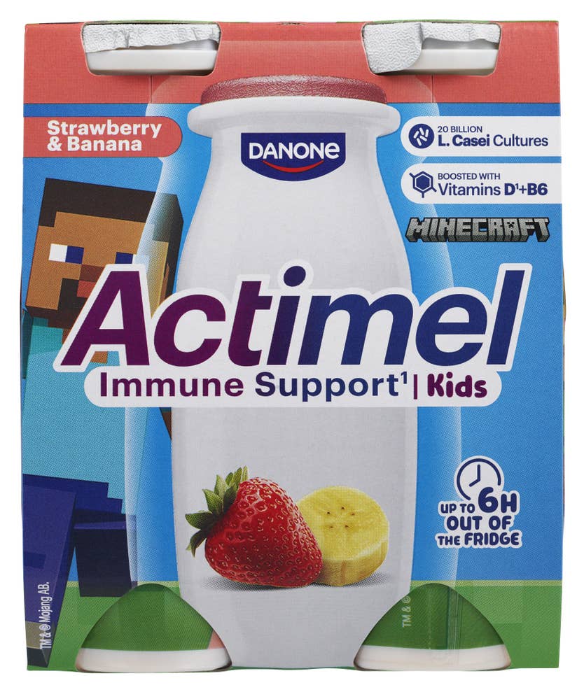 ACTIMEL Drikkeyoghurt jordbær og banan