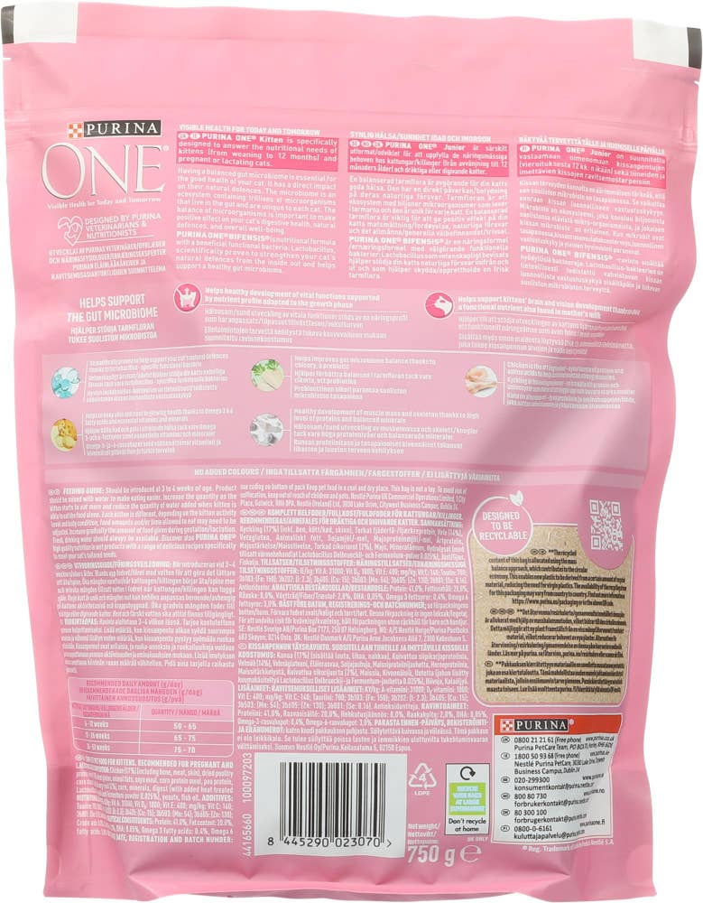 Purina One Junior for kattunger Med kylling