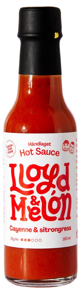Lloyd og Melón Cayenne & Sitrongress Hot Sauce