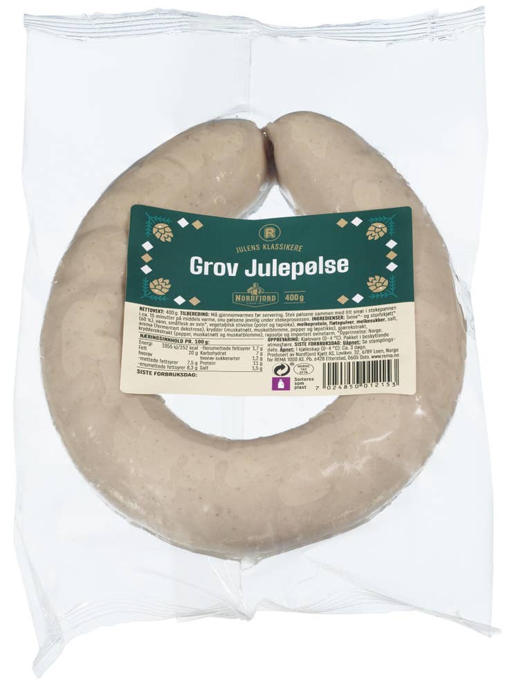 REMA 1000 Grov Julepølse Urøkt