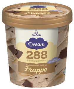 Dream Yoghurtis Frappé Med karamellsaus, uten sukker