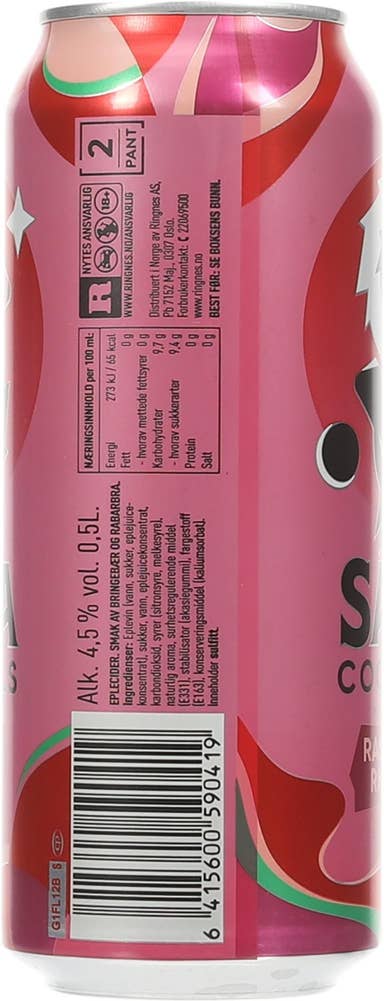 SAGA Cocktail Raspberry & Rhubarb