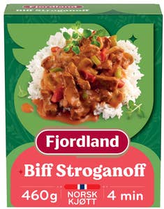 Fjordland Biff stroganoff Med jasminris