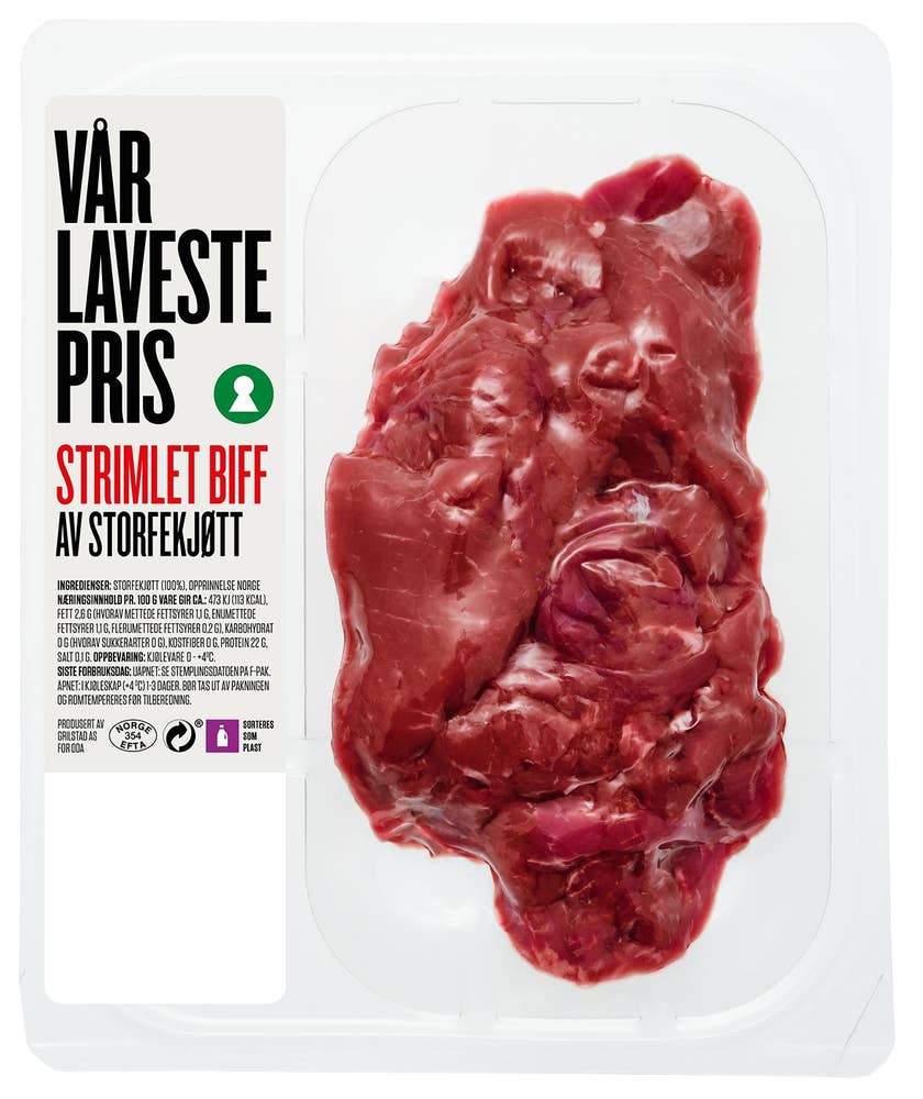 Vår Laveste Pris Biffstrimler