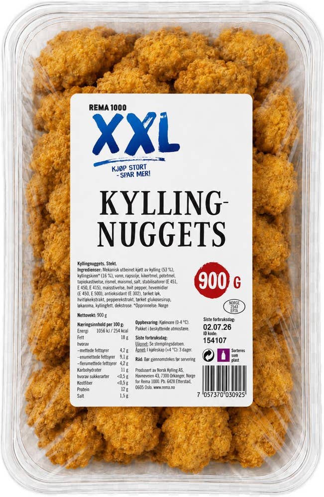 REMA 1000 Kyllingnuggets XXL