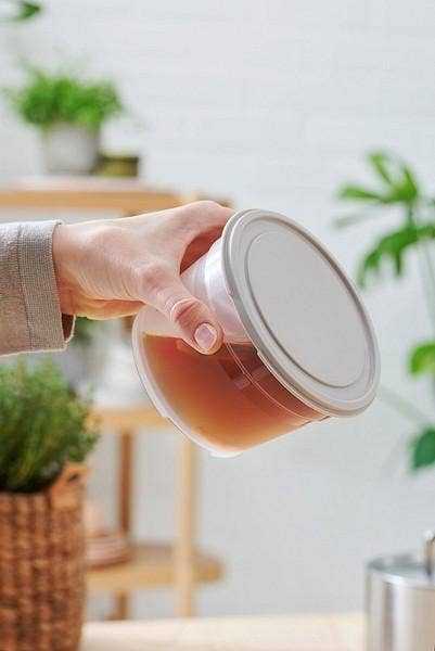 Smartstore Matoppbevaringsboks Rund, 0,6 l, grå