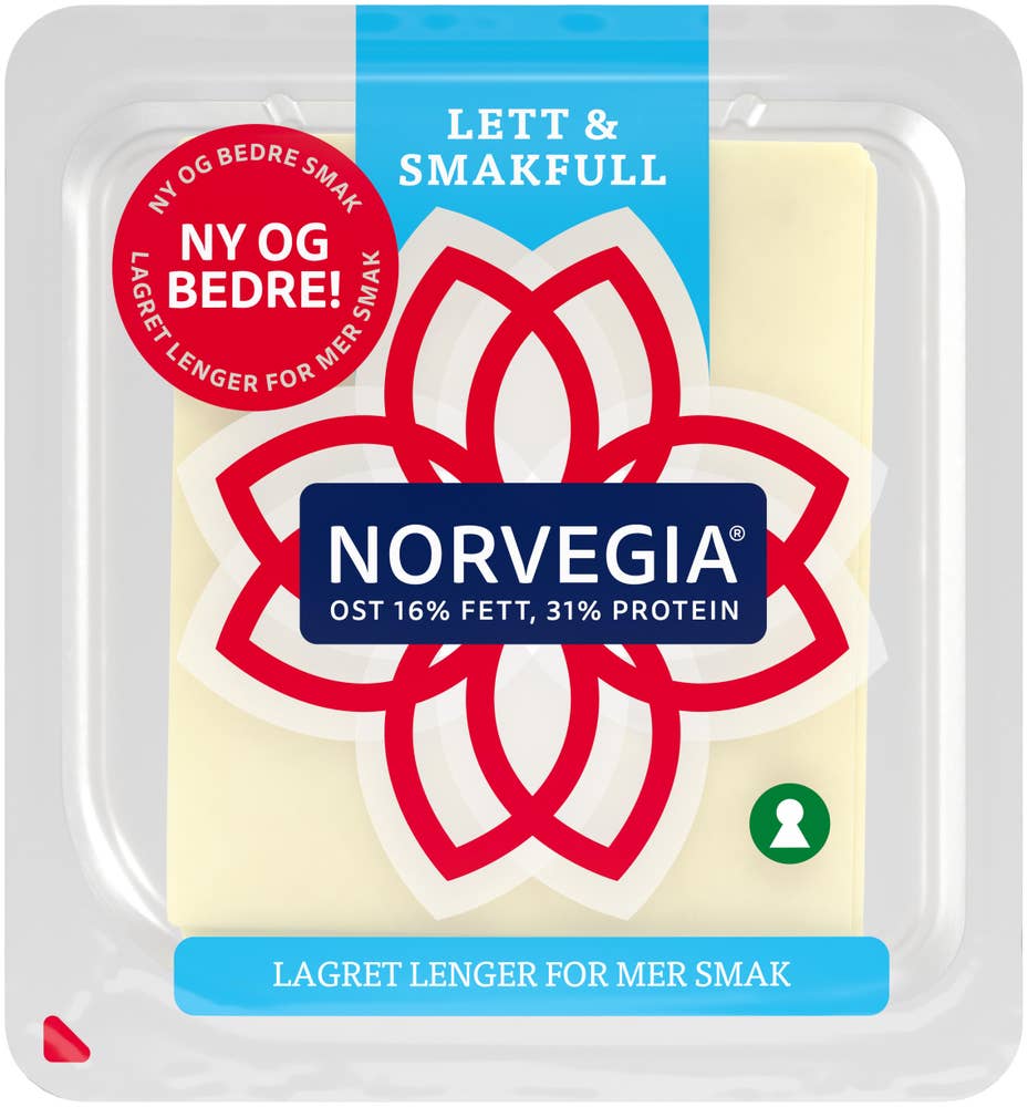 TINE Norvegia lett Skivet, 16% fett