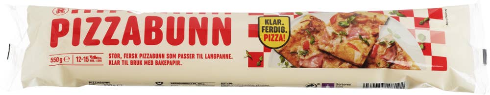 R Fersk stor pizzabunn