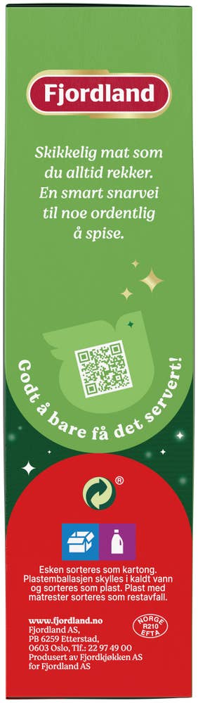 Fjordland Torsk Med purreløksaus, gulrøtter og poteter