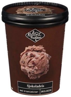 Kolonihagen Sjokoladeis med Brownie