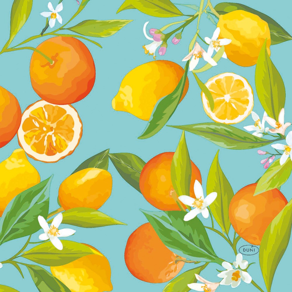 Duni Servietter Lemon Tree 3 lag, 33x33cm