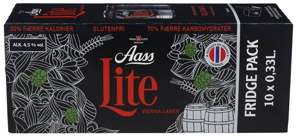 Aass Bryggeri Aass Lite fridgepack 10 x 0,33L
