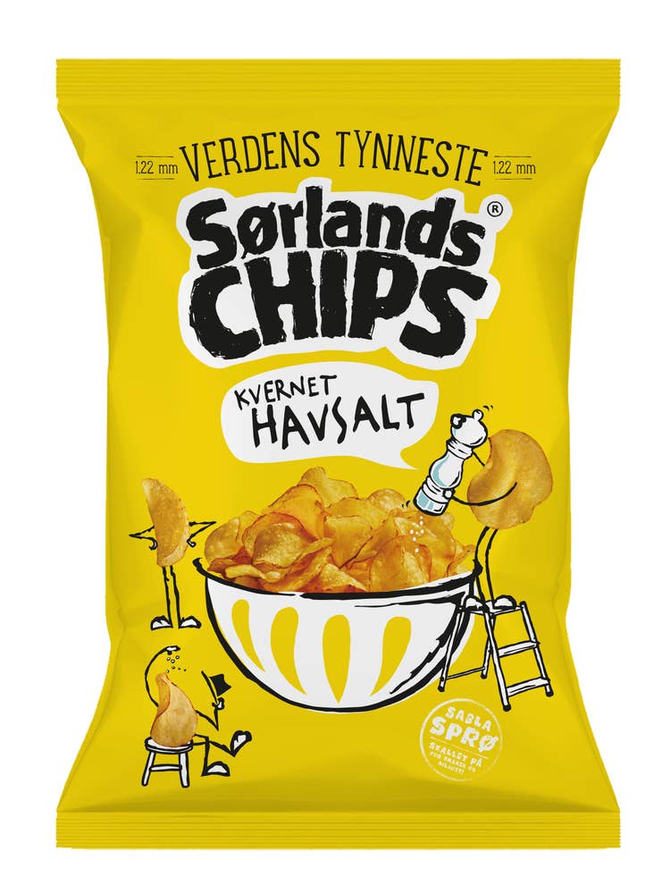 Sørlandschips Verdens Tynneste Kvernet havsalt