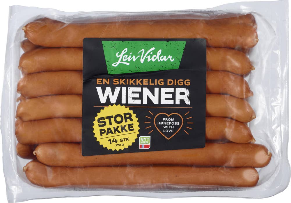 Leiv Vidar Wienerpølser 14 stk