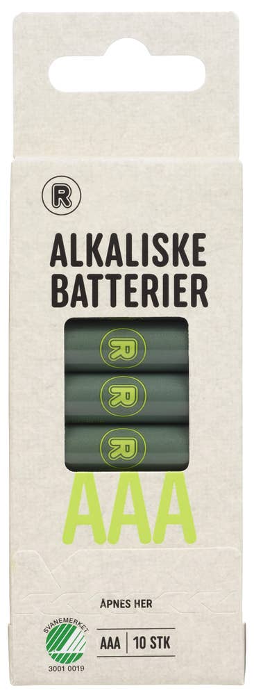 R Alkaliske batterier AAA