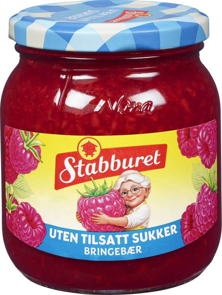 Stabburet Bringebærsyltetøy Uten tilsatt sukker