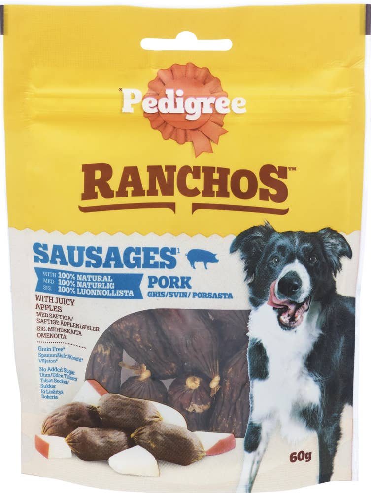 Pedigree Ranchos Sausages med svin