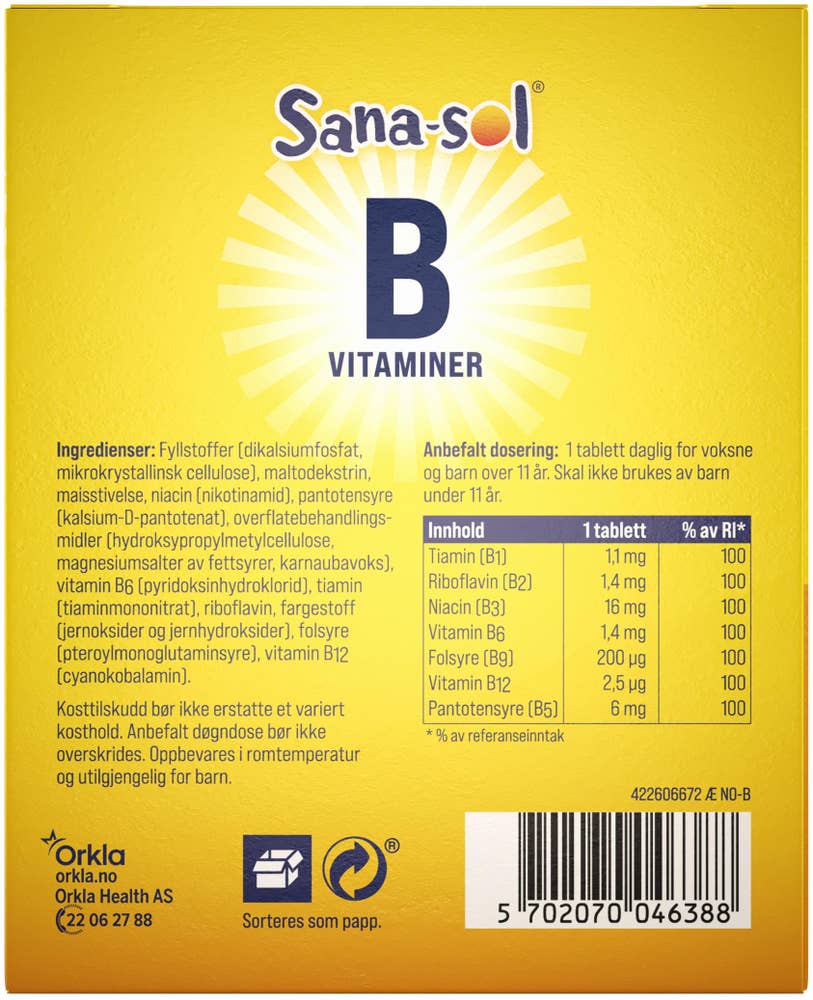 Sana-Sol B-vitaminer