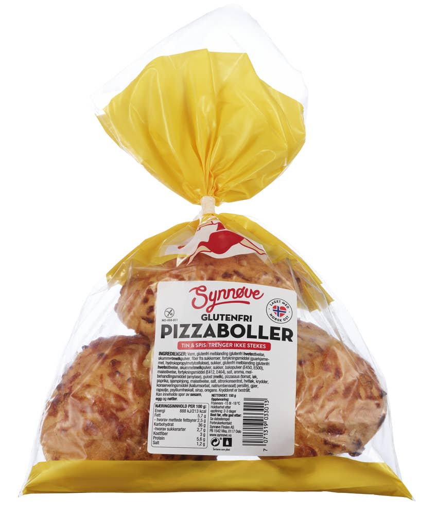Synnøve Finden Glutenfrie pizzaboller