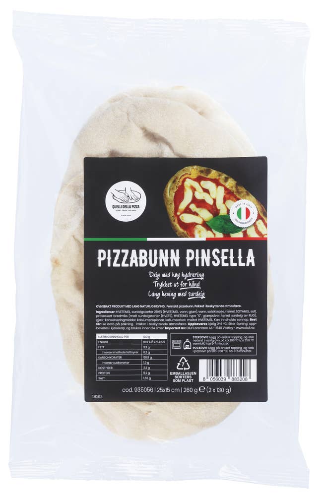 Quelli Della Pinsella pizzabunn Porsjonbunner