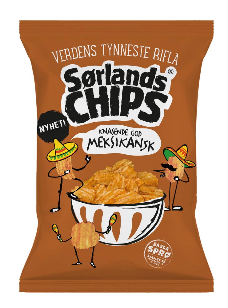 Sørlandschips Verdens tynneste rifla meksikansk