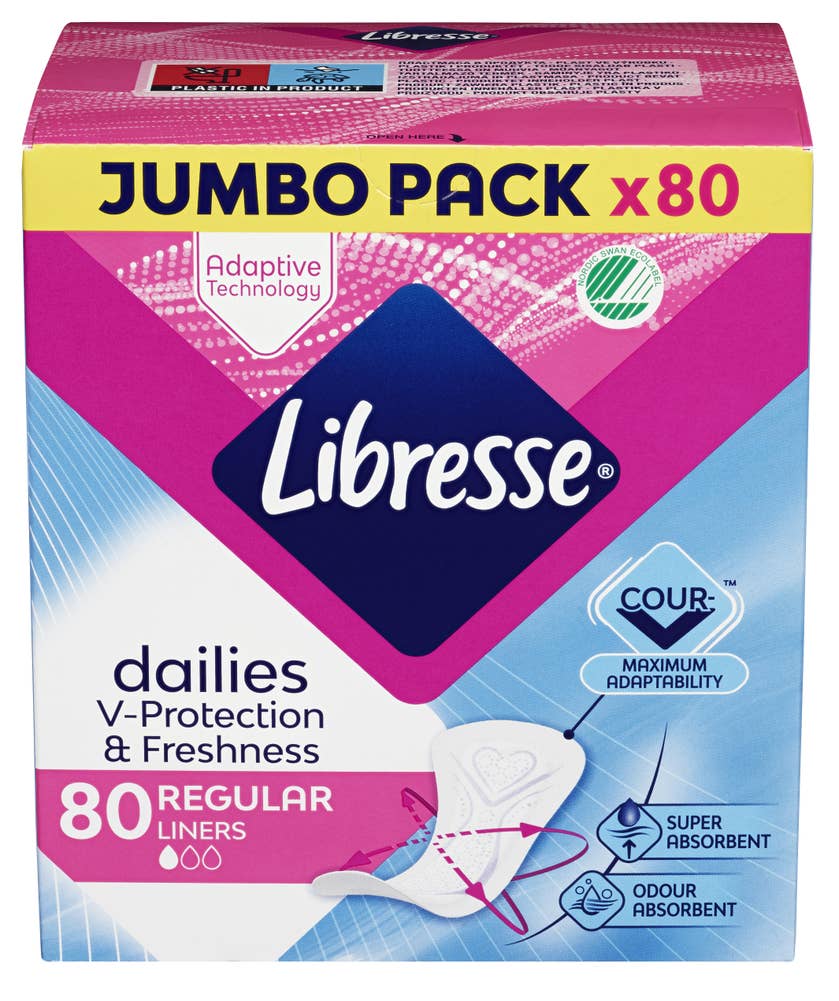 Libresse Truseinnlegg Regular Jumbo Pack
