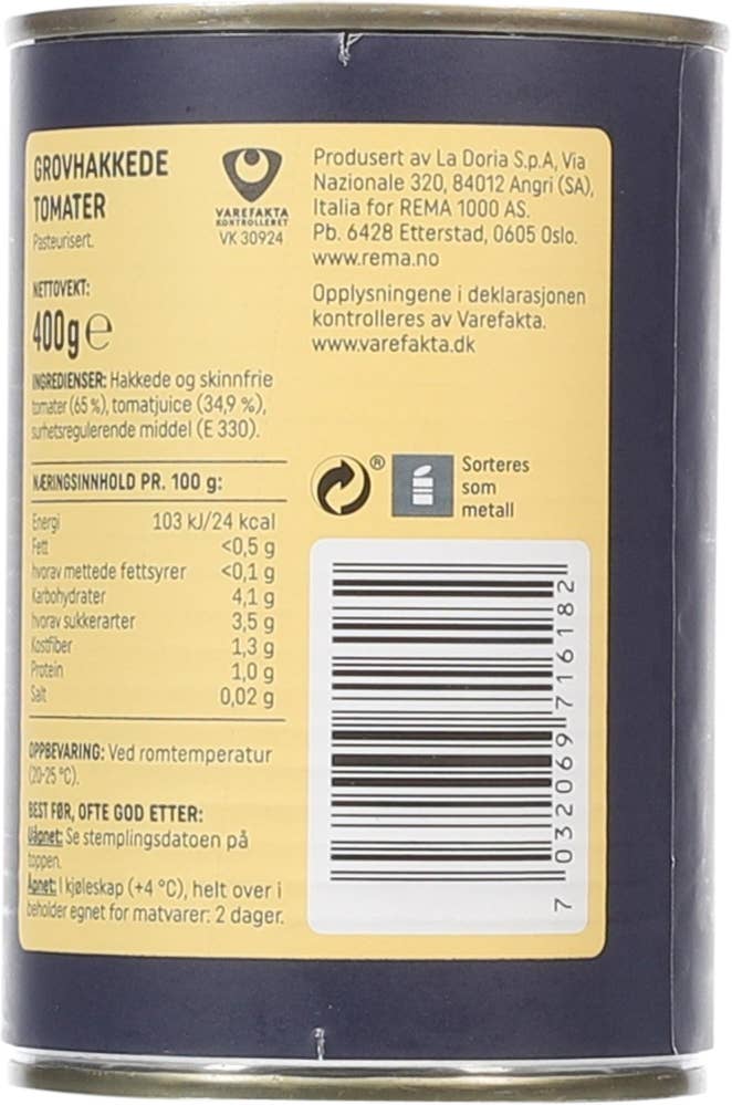 R Grovhakkede tomater