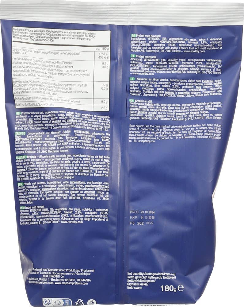 Elephant Sea salt pretzels