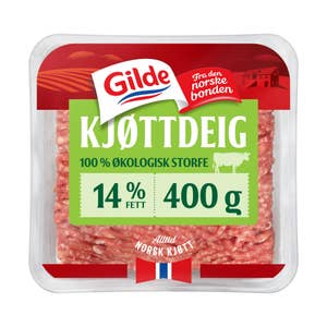 Gilde Økologisk kjøttdeig av 100% storfe 14% fett