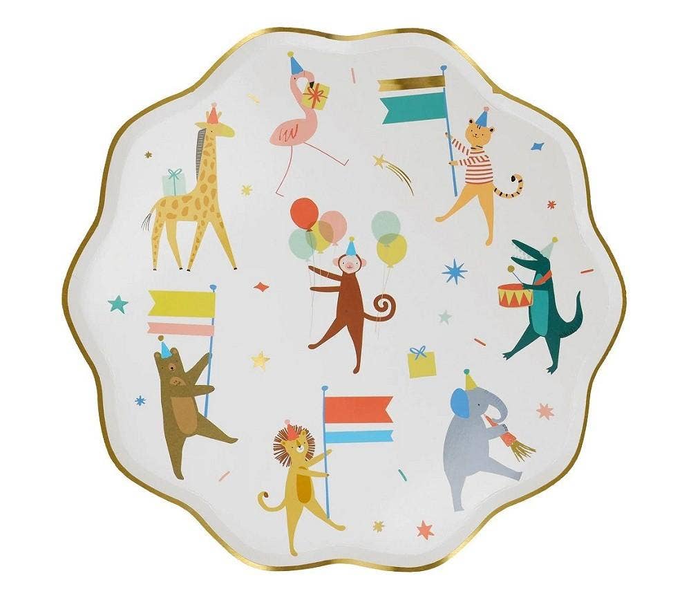 Sprell Papptallerken Dyreparade 8 stk