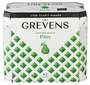 Grevens Cider Pære 6 x 0,5L, uten tilsatt sukker