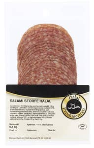 Halal Produsenten Salami Halal Skivet