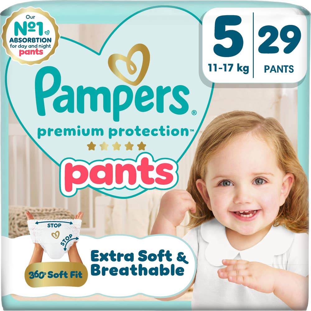 Pampers Buksebleie Premium protection Str. 5, 11-17 kg