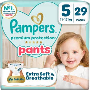 Pampers Buksebleie Premium protection Str. 5, 11-17 kg