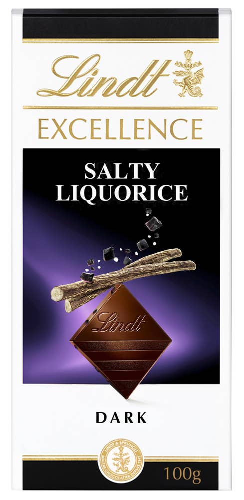 Lindt Excellence Salt Lakris Mørk Sjokolade