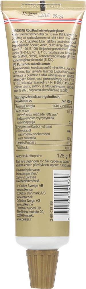 Dr Oetker Rød pynteglasur