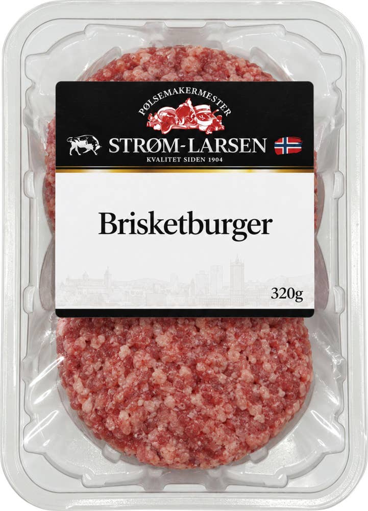 Fersk brisketburger 2x160g, 320 g