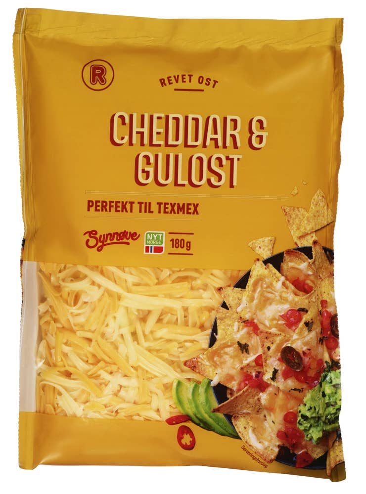 R Revet Ostemix Cheddar & gulost