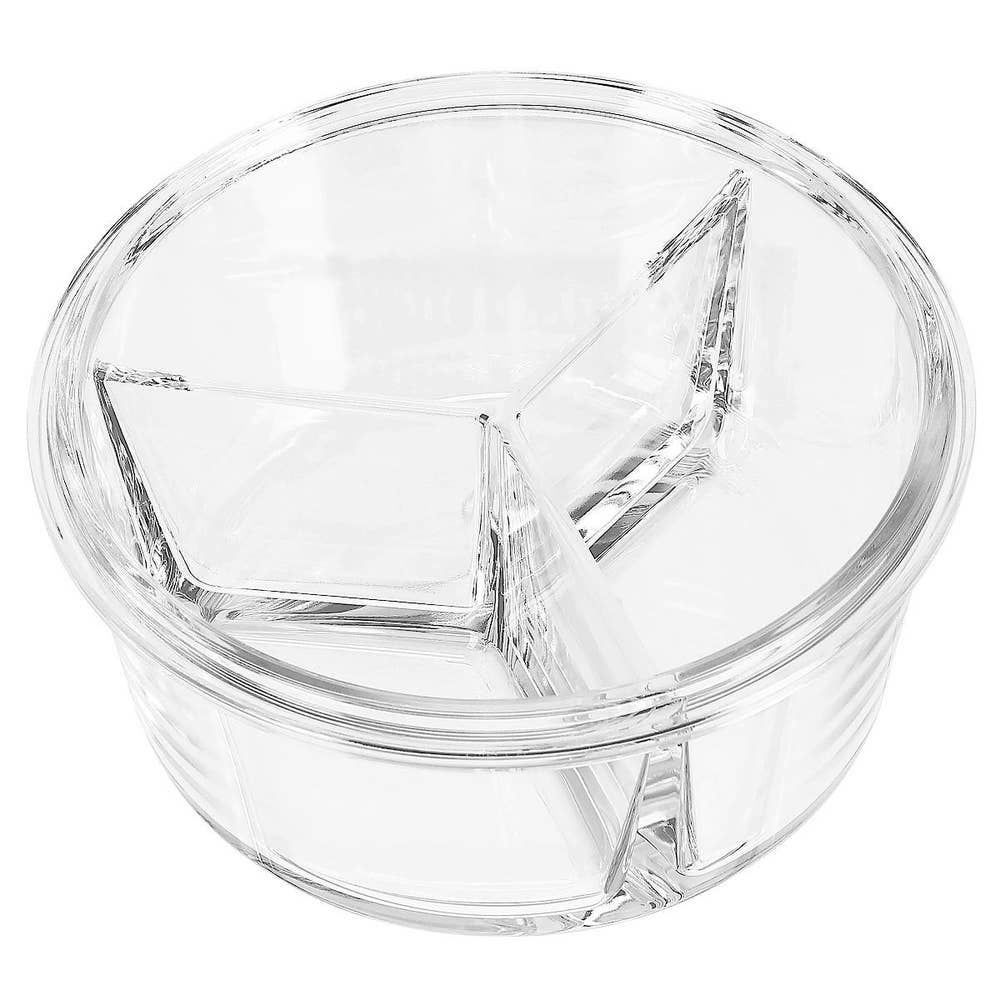 Clas Ohlson Matboks glass med plastlokk 3 rom, 0,6l