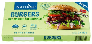 Naturli Naturli' Burger m/erter 2 stk