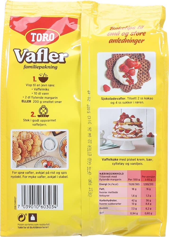 Toro Vafler Familiepakning