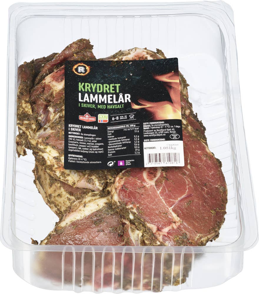 Lammelår Krydret Skivet