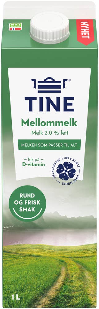 TINE Mellommelk 1 l